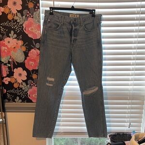 AMO Classic Ripped Denim Jeans